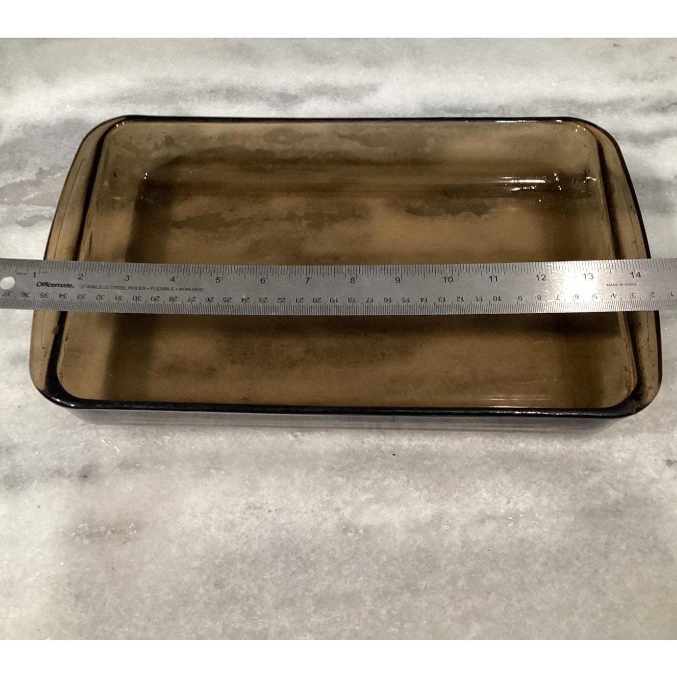 Pyrex Amber Glass Casserole #232, 2L Vintage Square Baking Dish, USA Ovenware - Thumbnail 2