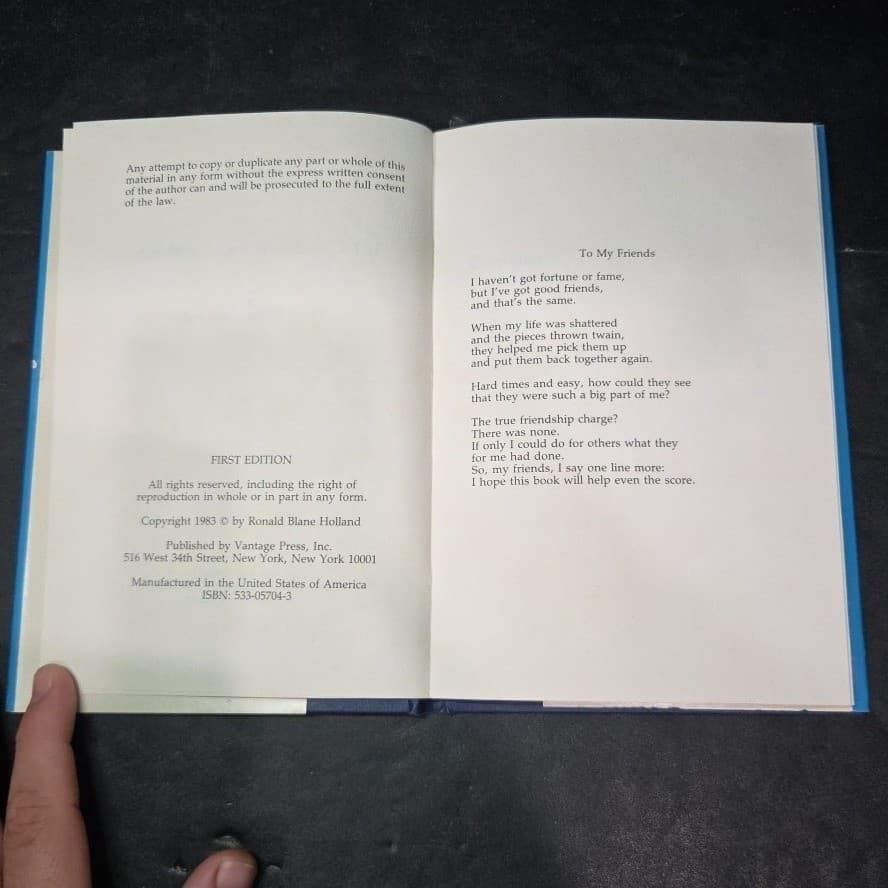 If I Could Ask You Anything Ronald Blane Holland 1983 First Edition Hardcover - Thumbnail 5