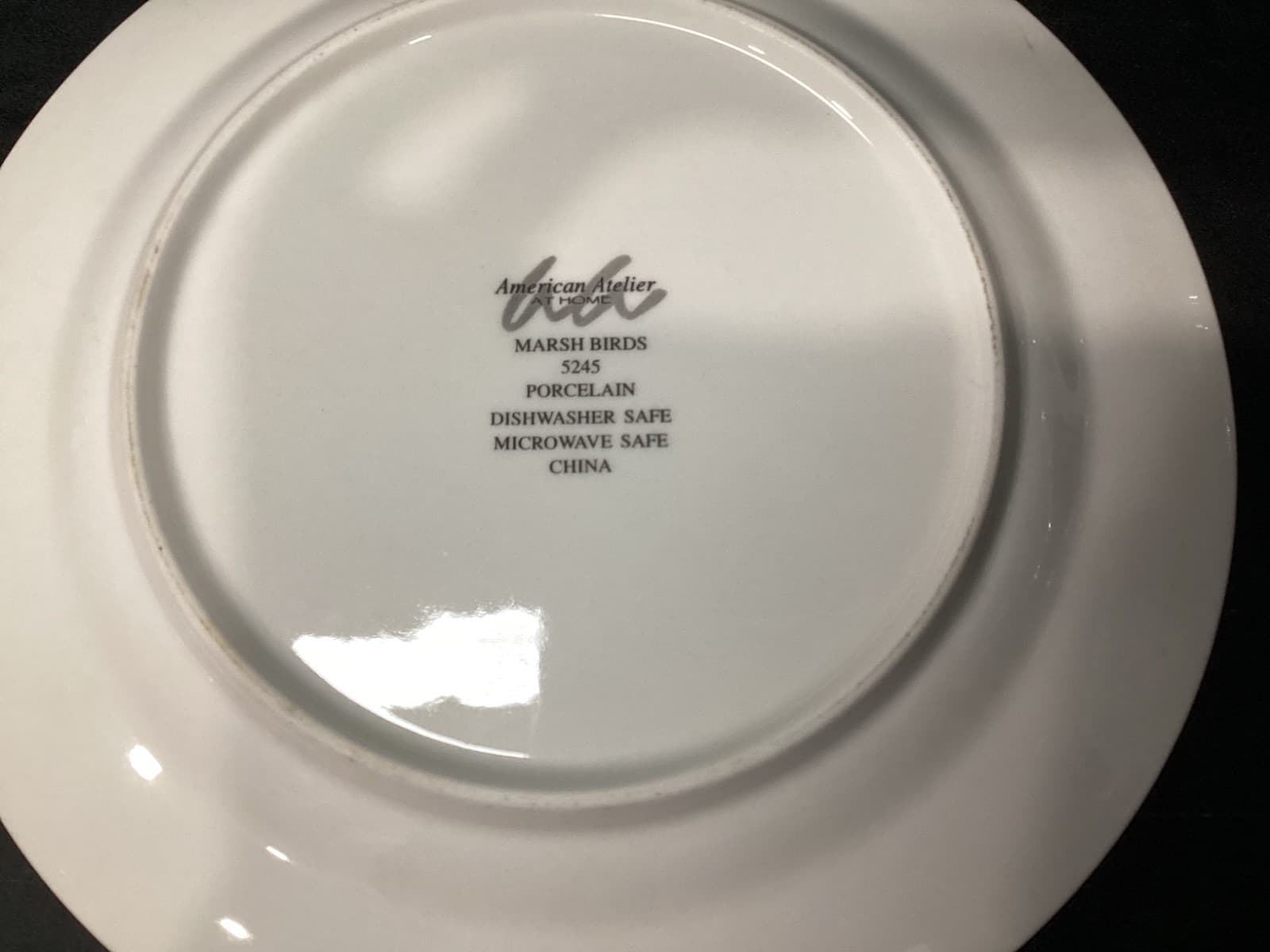American Atelier "Marsh Birds" Porcelain China Salad Plates #5245 P16 Set Of 2 - Thumbnail 5