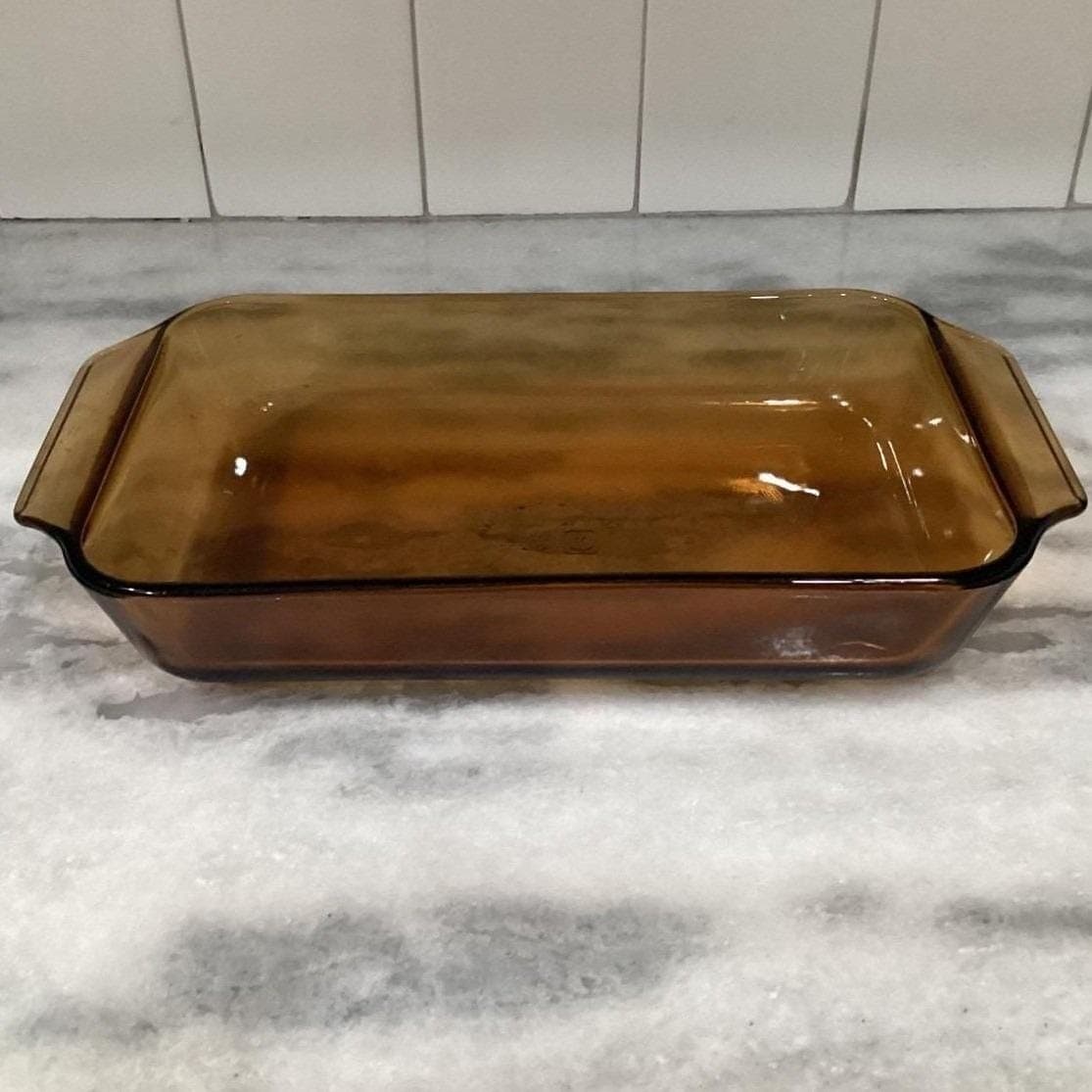 Anchor Hocking Fire-King Amber Brown Casserole #432, 1.5 Qt Rectangle Bakeware - Thumbnail 9