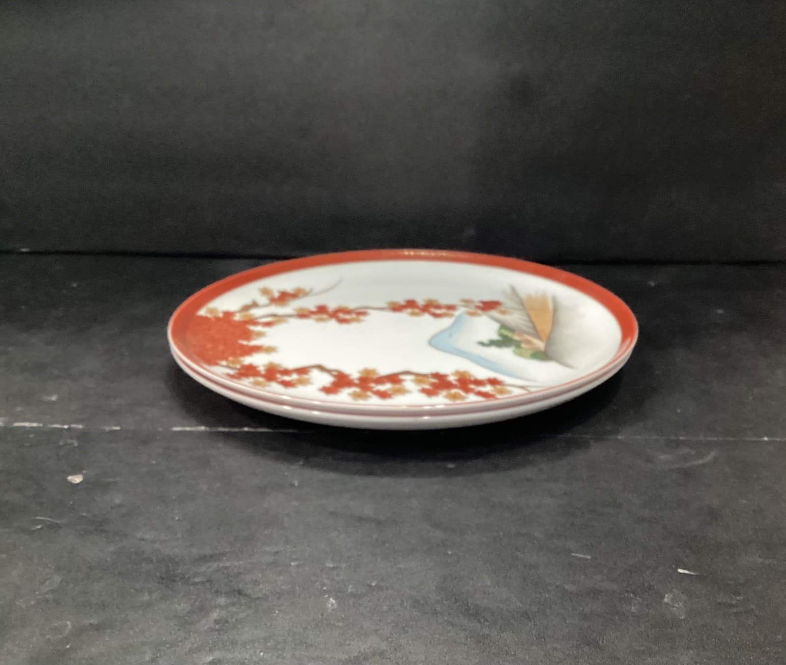 Arita China Art15 Rust Gold Leaves Branches-Trees/Hills-Dinner Plates Set of 2 - Thumbnail 6