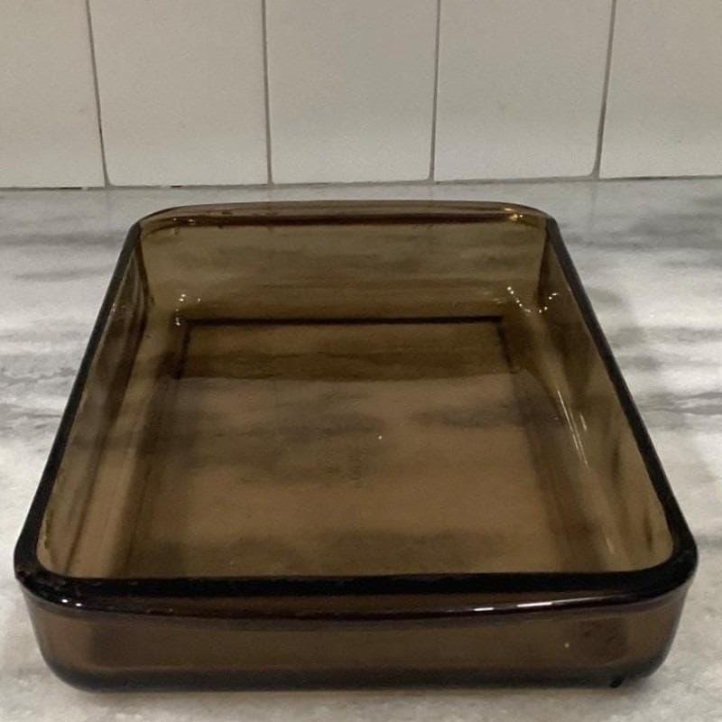 Pyrex Amber Glass Casserole #232, 2L Vintage Square Baking Dish, USA Ovenware - Thumbnail 13