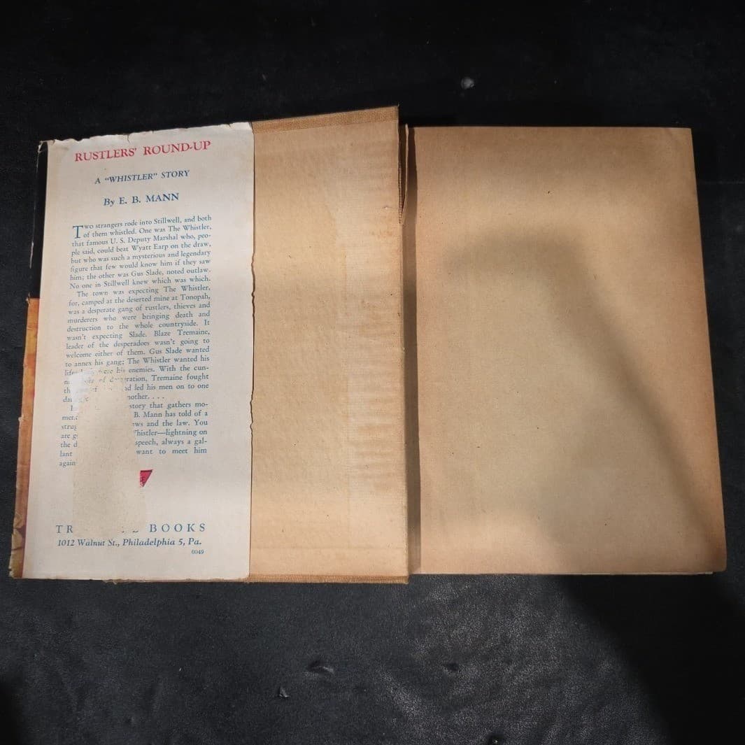 Rustlers' Round-Up E.B. Mann 1945 Triangle Books Western The Whistler Vintage - Thumbnail 3