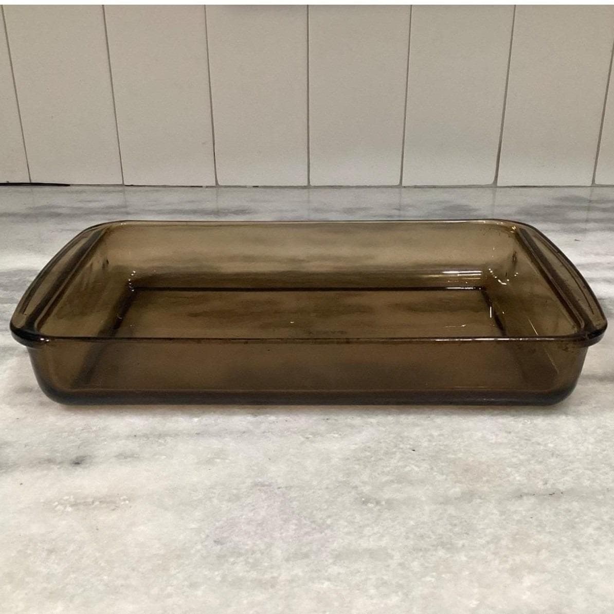 Pyrex Amber Glass Casserole #232, 2L Vintage Square Baking Dish, USA Ovenware - Thumbnail 10