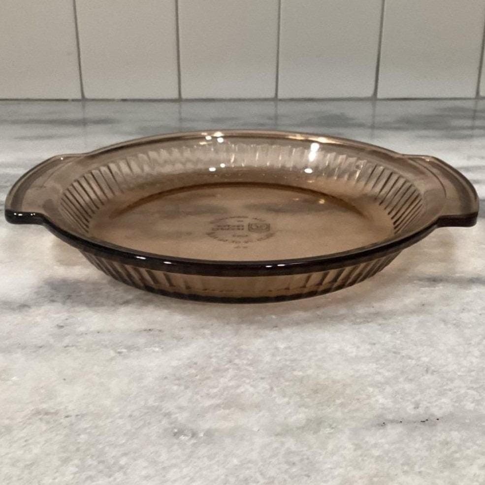 Anchor Hocking Brown Glass Pie Plates #1460, Set of 2, Vintage USA Bakeware - Thumbnail 16