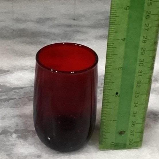 Anchor Hocking Royal Ruby Glasses, 3 Piece Mismatched, Goblet, Juice & Highball - Thumbnail 6