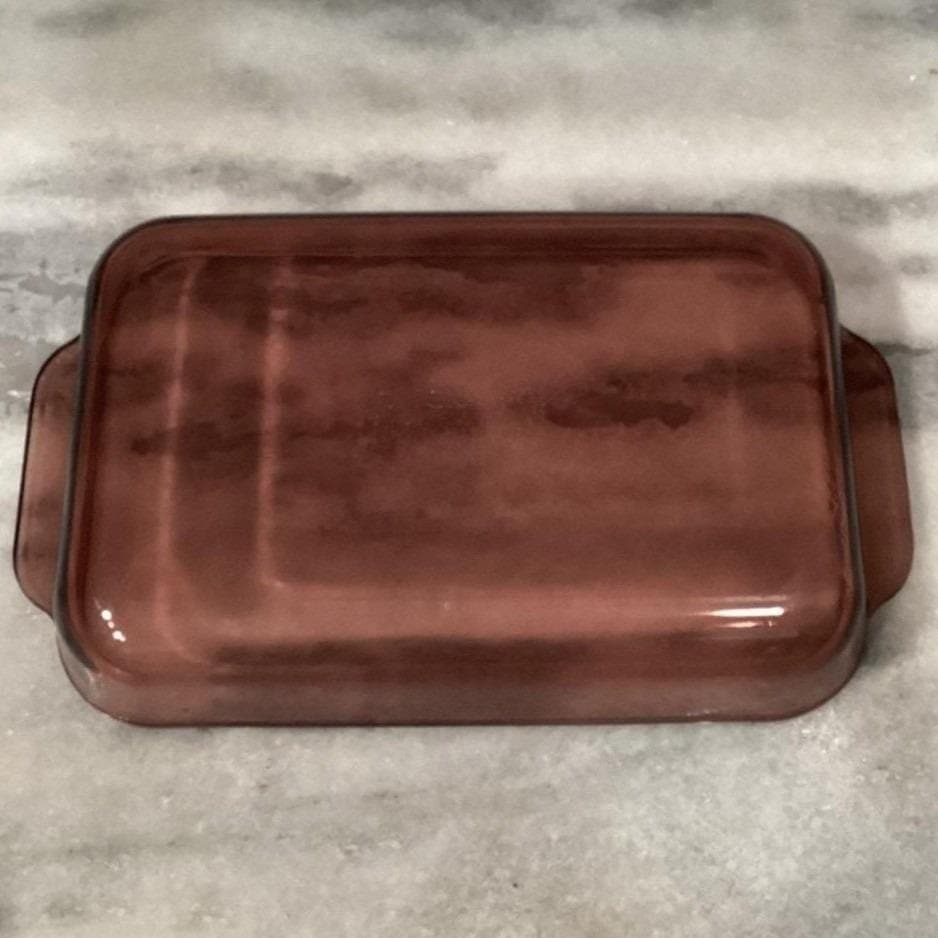 Pyrex Cranberry Glass 7x11 Casserole, 2 Qt Rectangle Bake Dish, Vintage Ovenware - Thumbnail 6