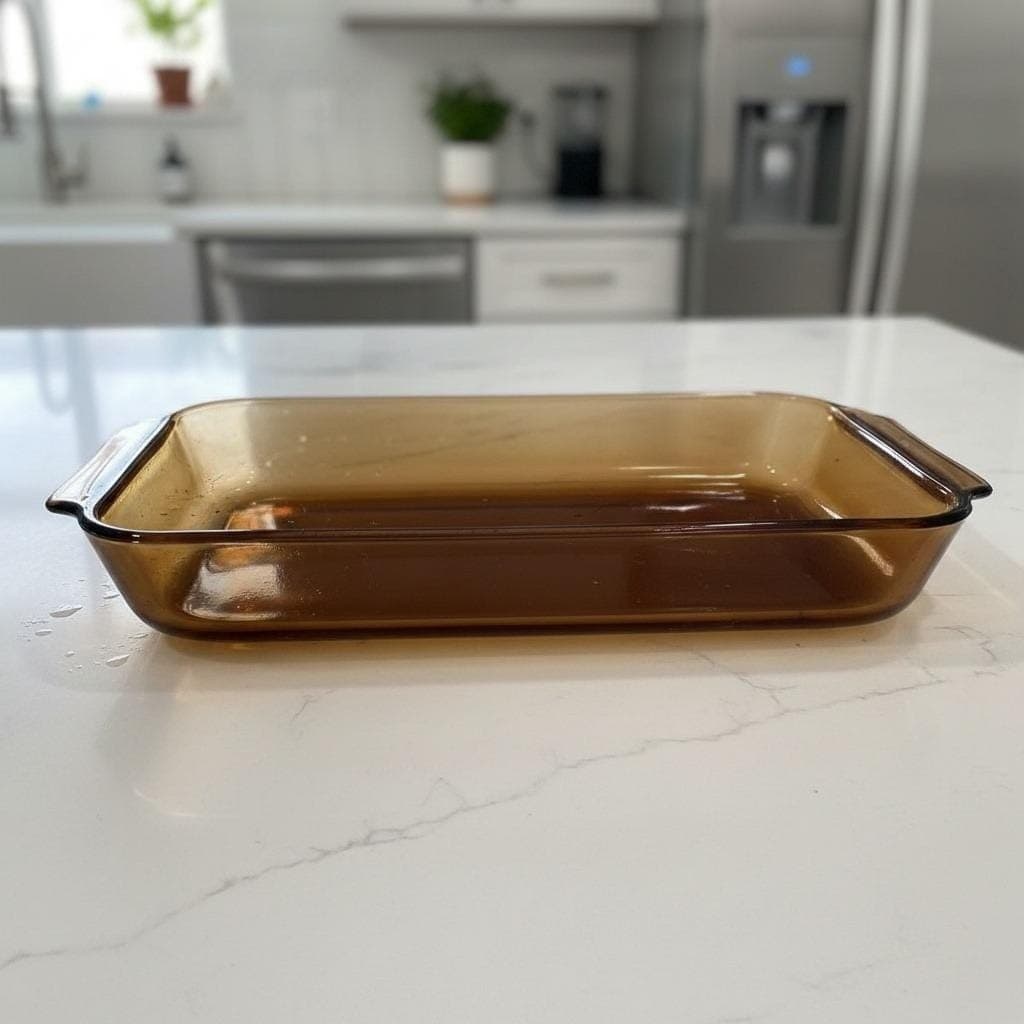 Anchor Hocking Fire-King Golden Amber Casserole #431, Vtg 2 Qt Rectangle Dish