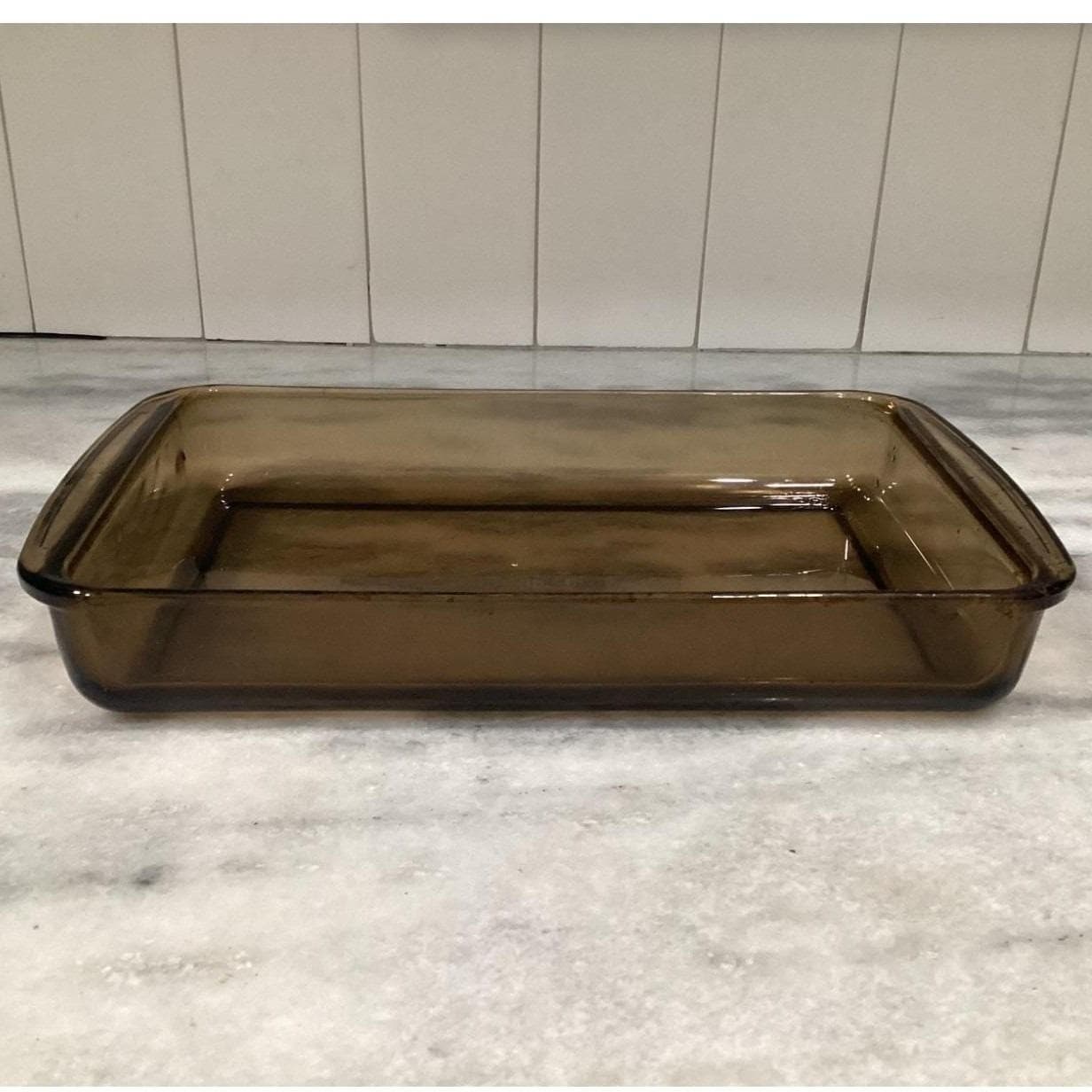 Pyrex Amber Glass Casserole #232, 2L Vintage Square Baking Dish, USA Ovenware - Thumbnail 9