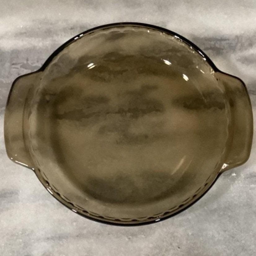 Anchor Hocking Amber Deep Dish Pie Plate #1075, Vintage Brown Glass Bakeware - Thumbnail 6