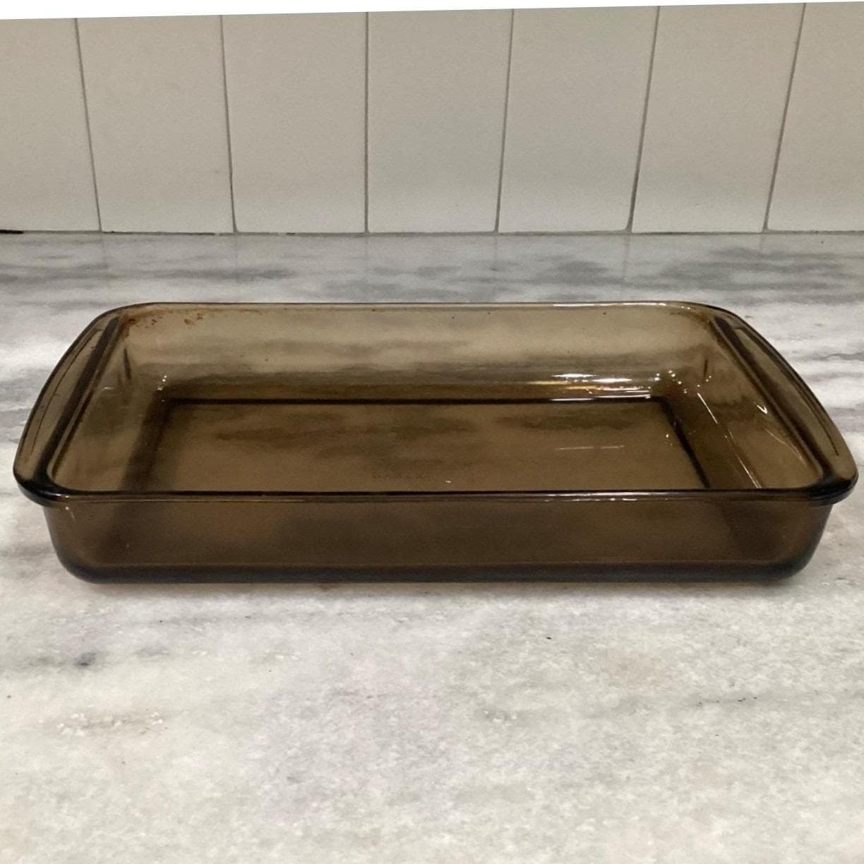 Pyrex Amber Glass Casserole #232, 2L Vintage Square Baking Dish, USA Ovenware - Thumbnail 12