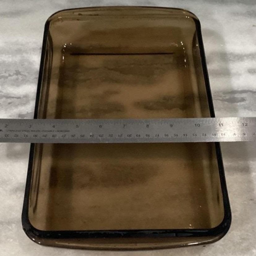 Pyrex Amber Glass Casserole #232, 2L Vintage Square Baking Dish, USA Ovenware - Thumbnail 3