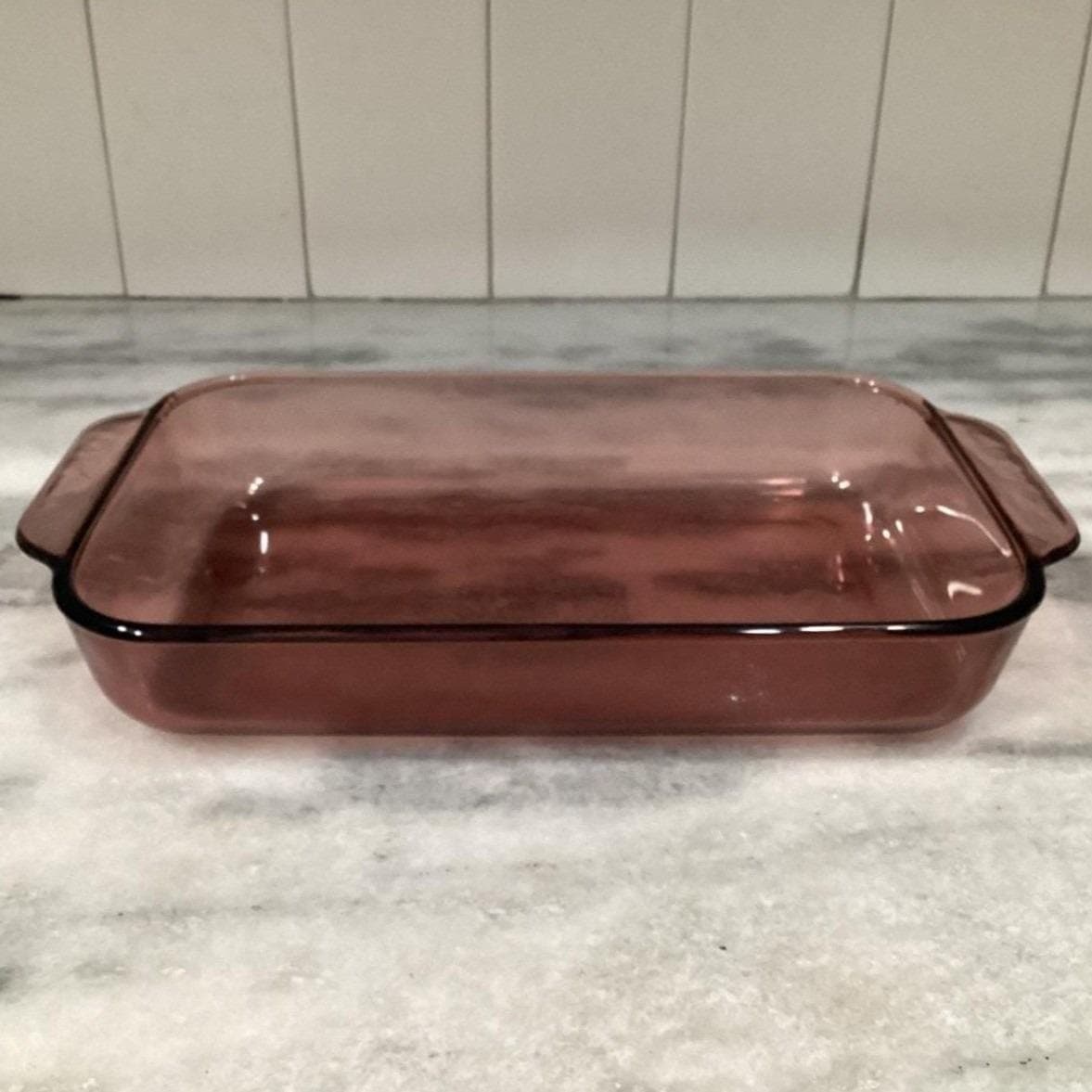 Pyrex Cranberry Glass 7x11 Casserole, 2 Qt Rectangle Bake Dish, Vintage Ovenware - Thumbnail 12