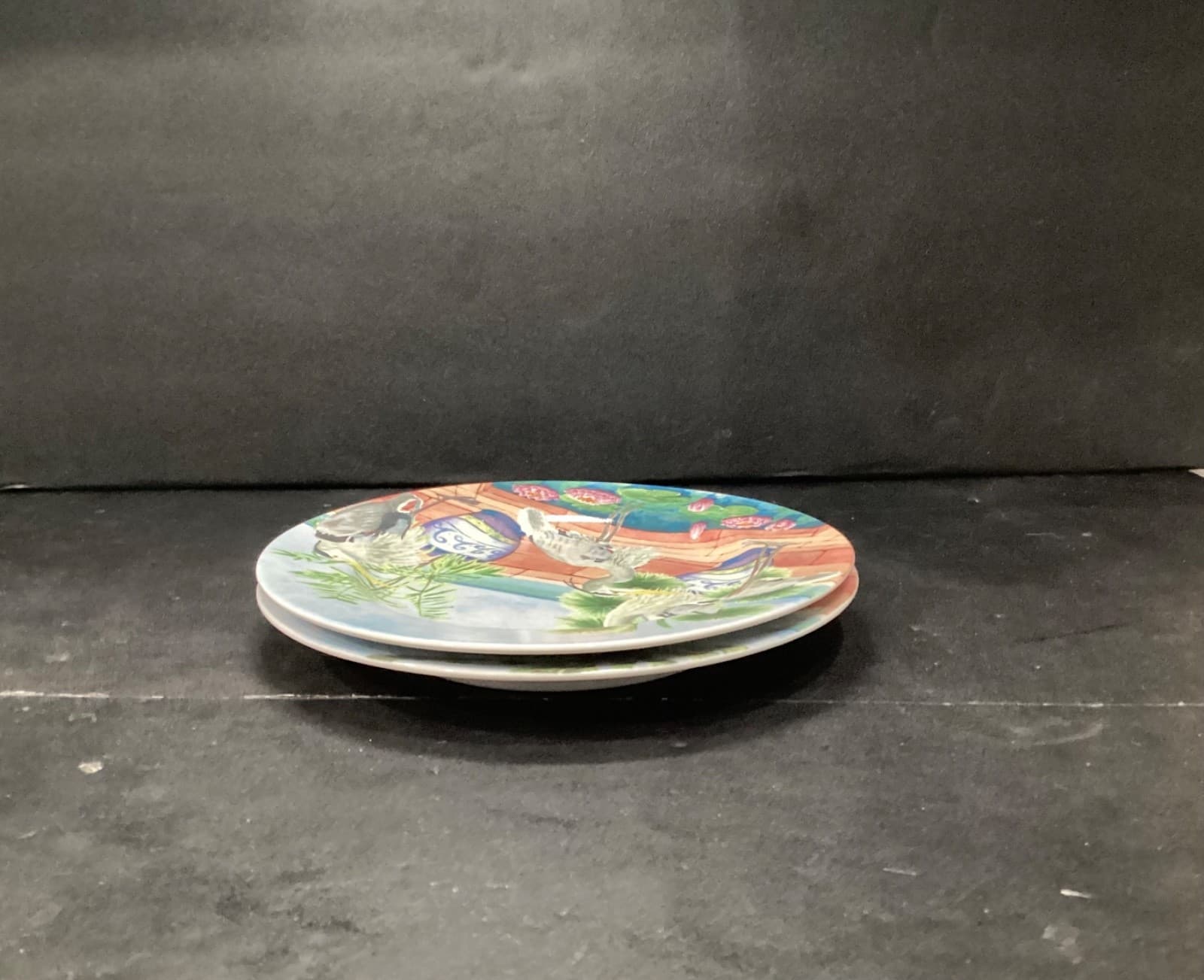 American Atelier "Marsh Birds" Porcelain China Salad Plates #5245 P16 Set Of 2 - Thumbnail 8