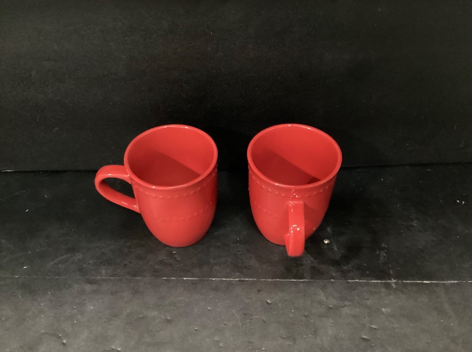 Royal Norfolk Red Ceramic Coffee Mugs Cups 4.5" Set of 2 - Thumbnail 2