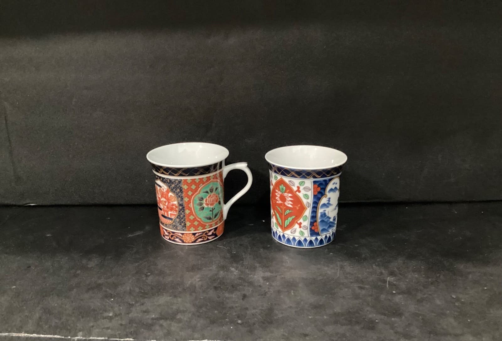 Vintage AMARI Takahashi Porcelain Coffee Mugs Tea Cups Set of 2 - Thumbnail 8