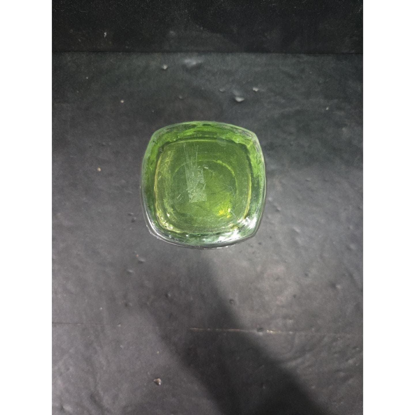 Crisa Style Lime Green Hammered Lowball Tumbler, Square Thumbprint Drinkware - Thumbnail 7