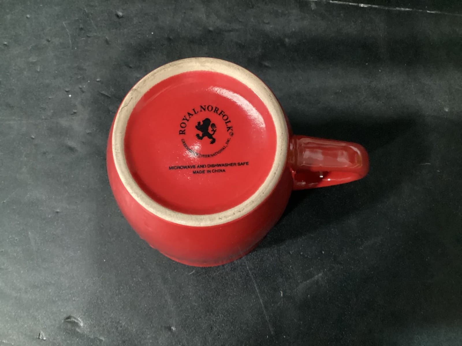 Royal Norfolk Red Ceramic Coffee Mugs Cups 4.5" Set of 2 - Thumbnail 5