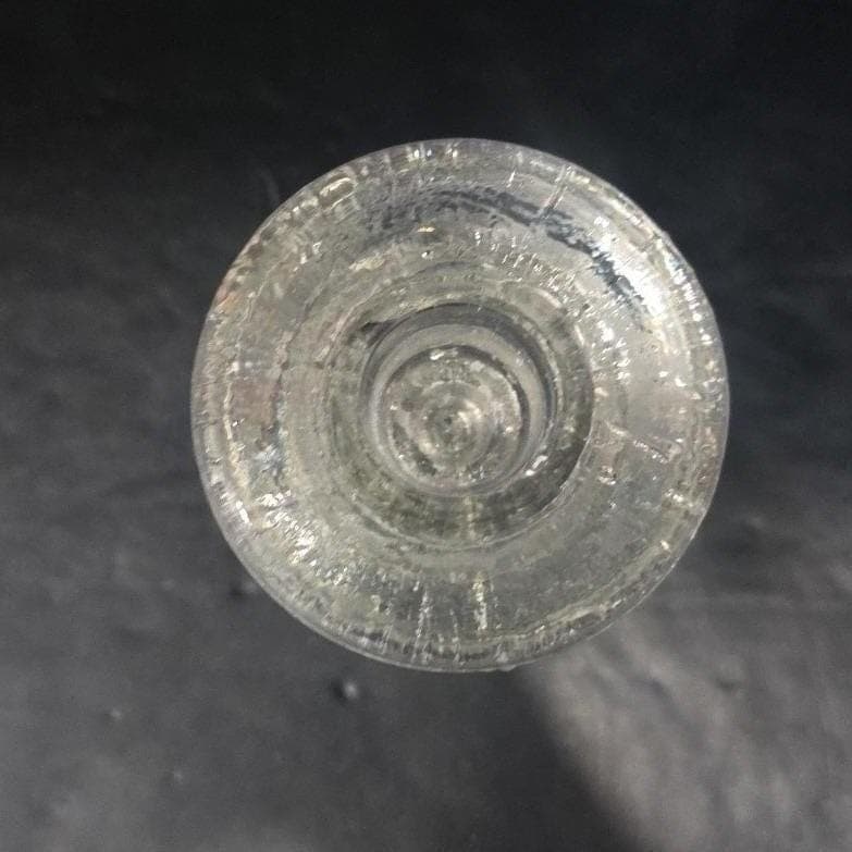 Pukeberg Sweden Three-Ring Pressed Glass Candlestick, Scandinavian Candle Holder - Thumbnail 5