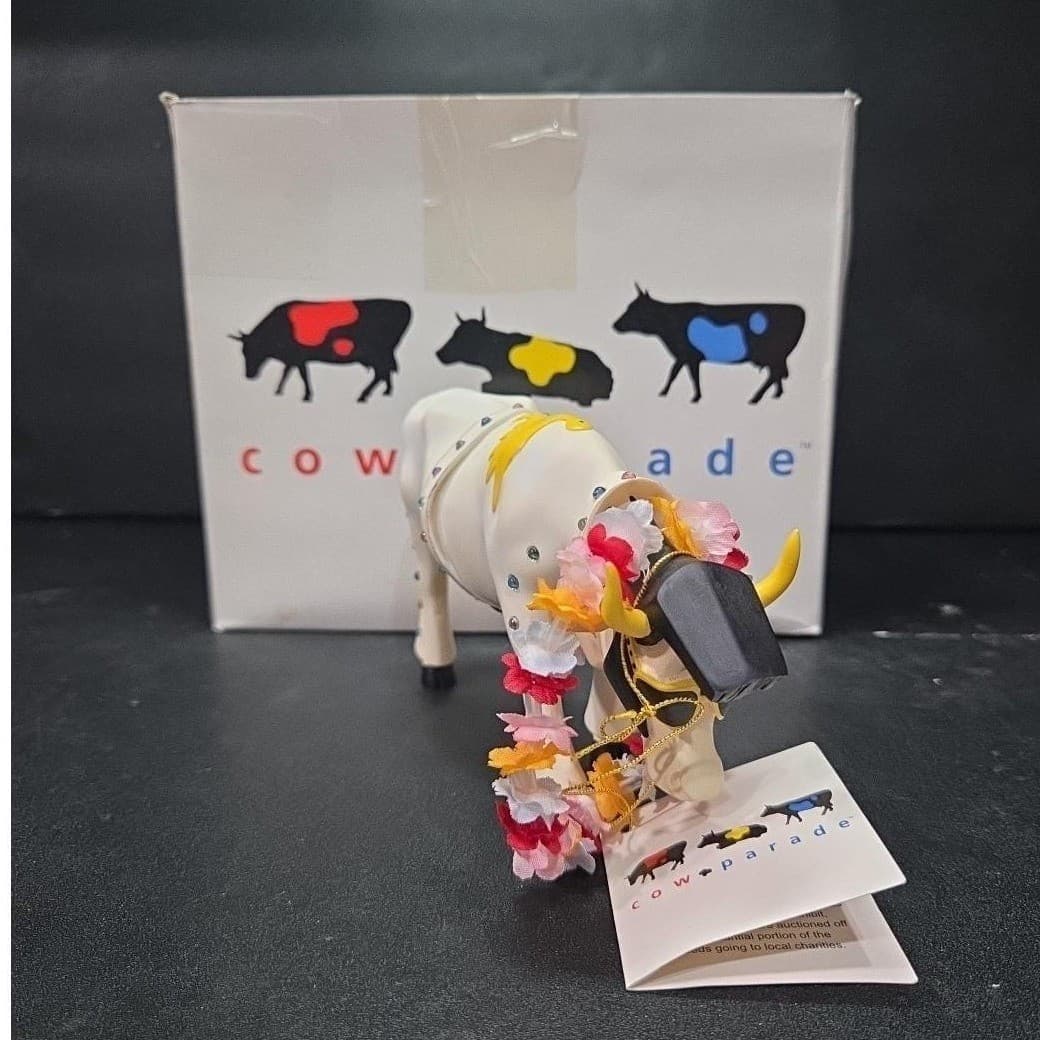 Cow Parade Rock-n-Roll Figurine, Westland Giftware, #9137, Box/Tag - Thumbnail 4