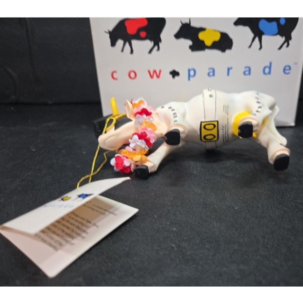 Cow Parade Rock-n-Roll Figurine, Westland Giftware, #9137, Box/Tag - Thumbnail 9
