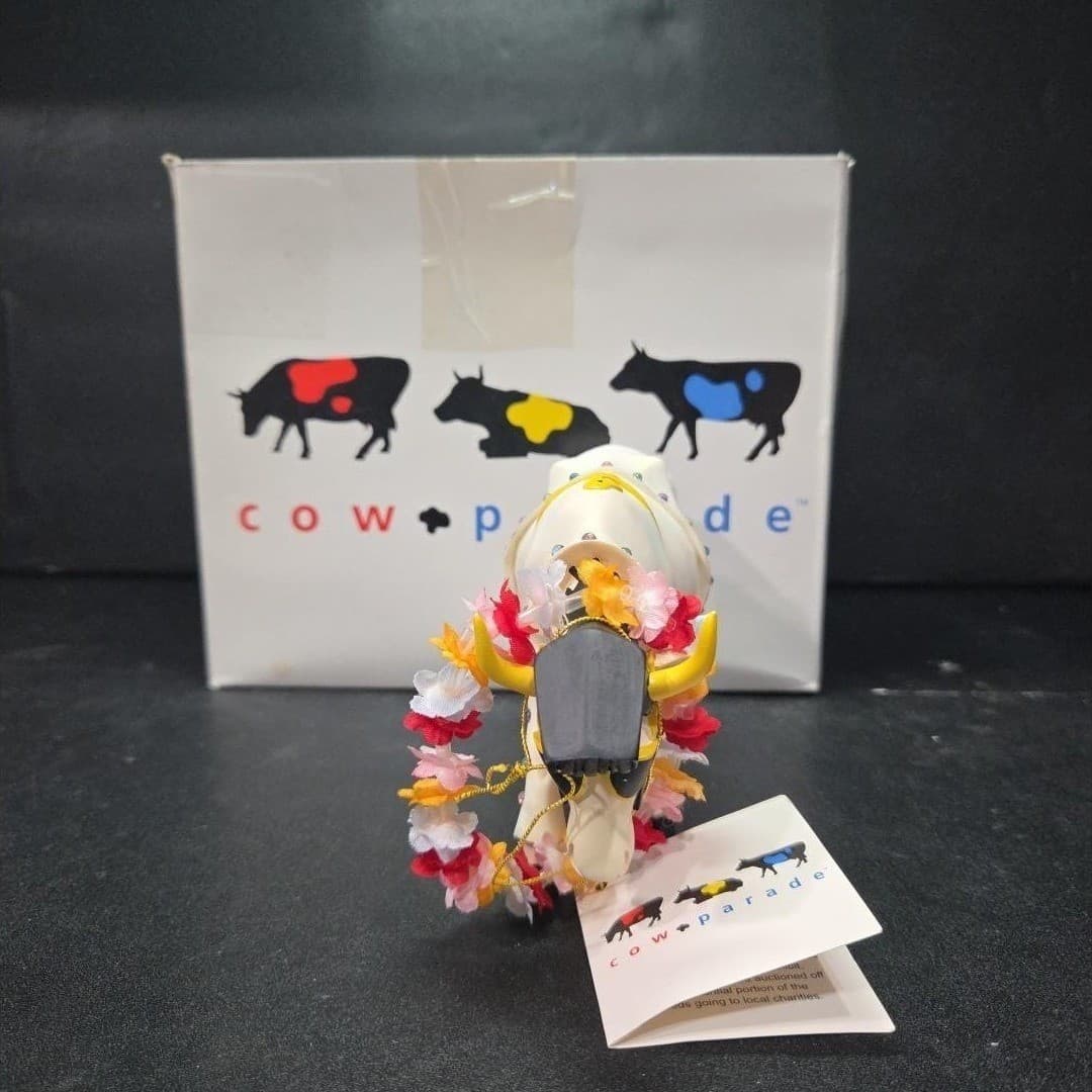 Cow Parade Rock-n-Roll Figurine, Westland Giftware, #9137, Box/Tag - Thumbnail 3