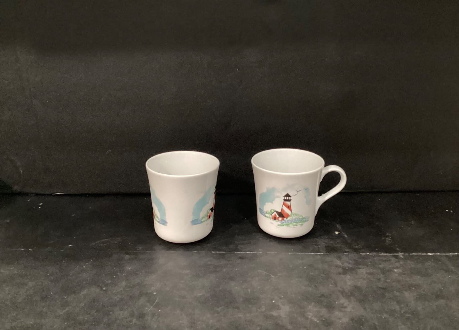 Corelle Coordinates Stoneware Set of 2 Coffee Cups Mugs Outer Banks Lighthouse - Thumbnail 8
