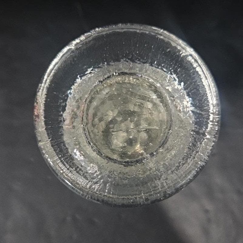 Pukeberg Sweden Three-Ring Pressed Glass Candlestick, Scandinavian Candle Holder - Thumbnail 4
