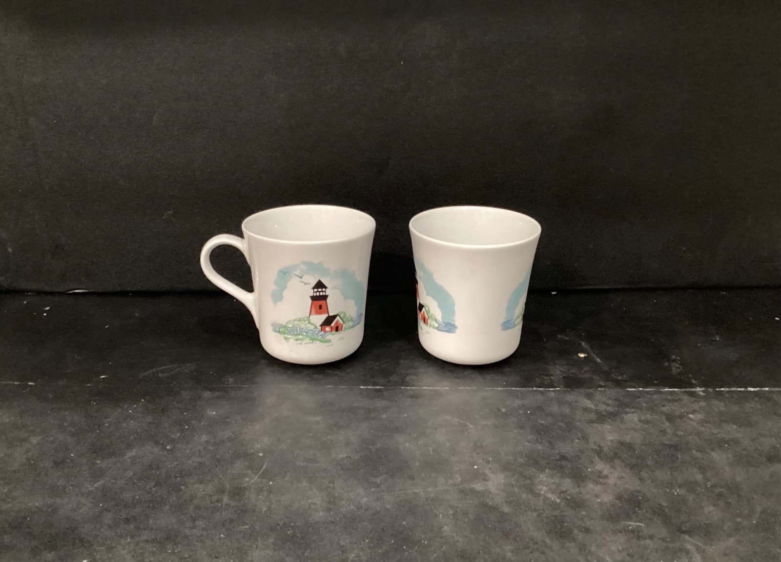 Corelle Coordinates Stoneware Set of 2 Coffee Cups Mugs Outer Banks Lighthouse - Thumbnail 9