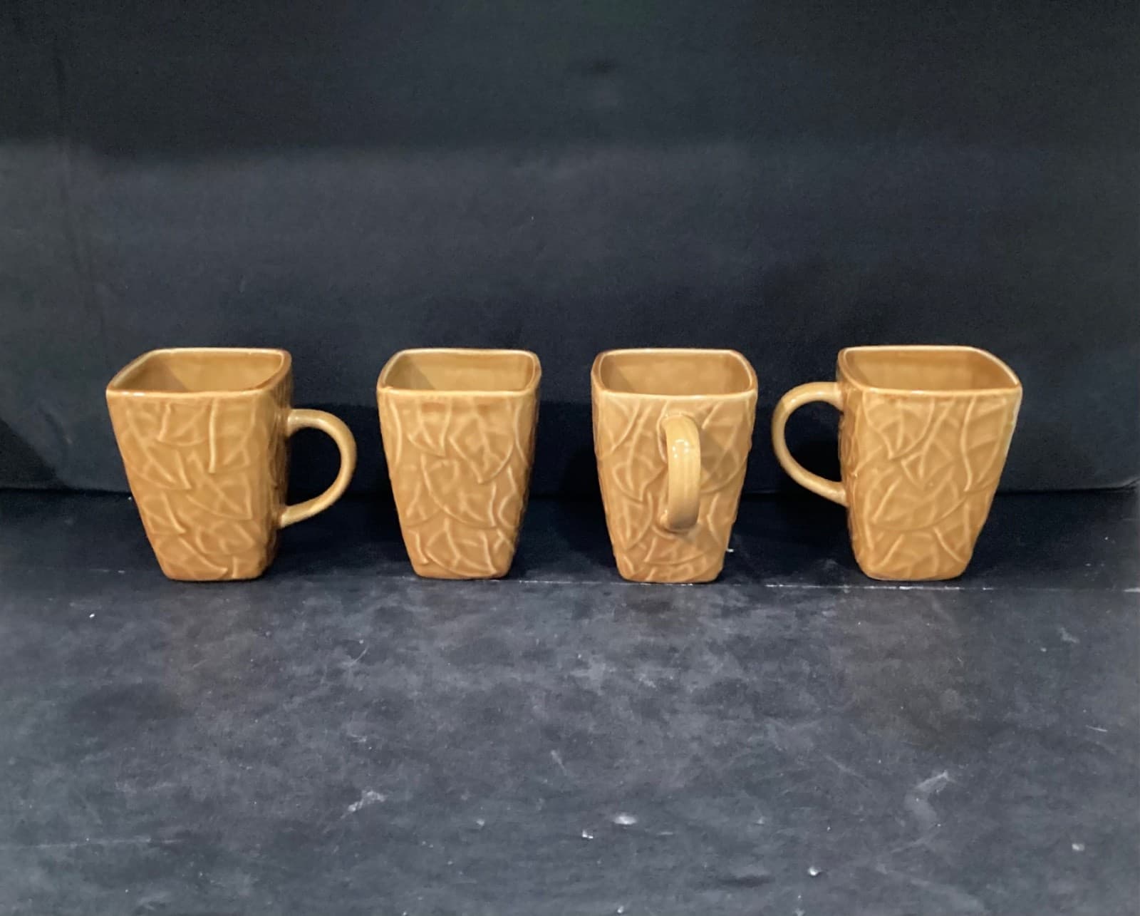 Style Eyes by Baum Bros Coffee Mug Tea Leaves Collection Glazed Set of 4 - Thumbnail 8