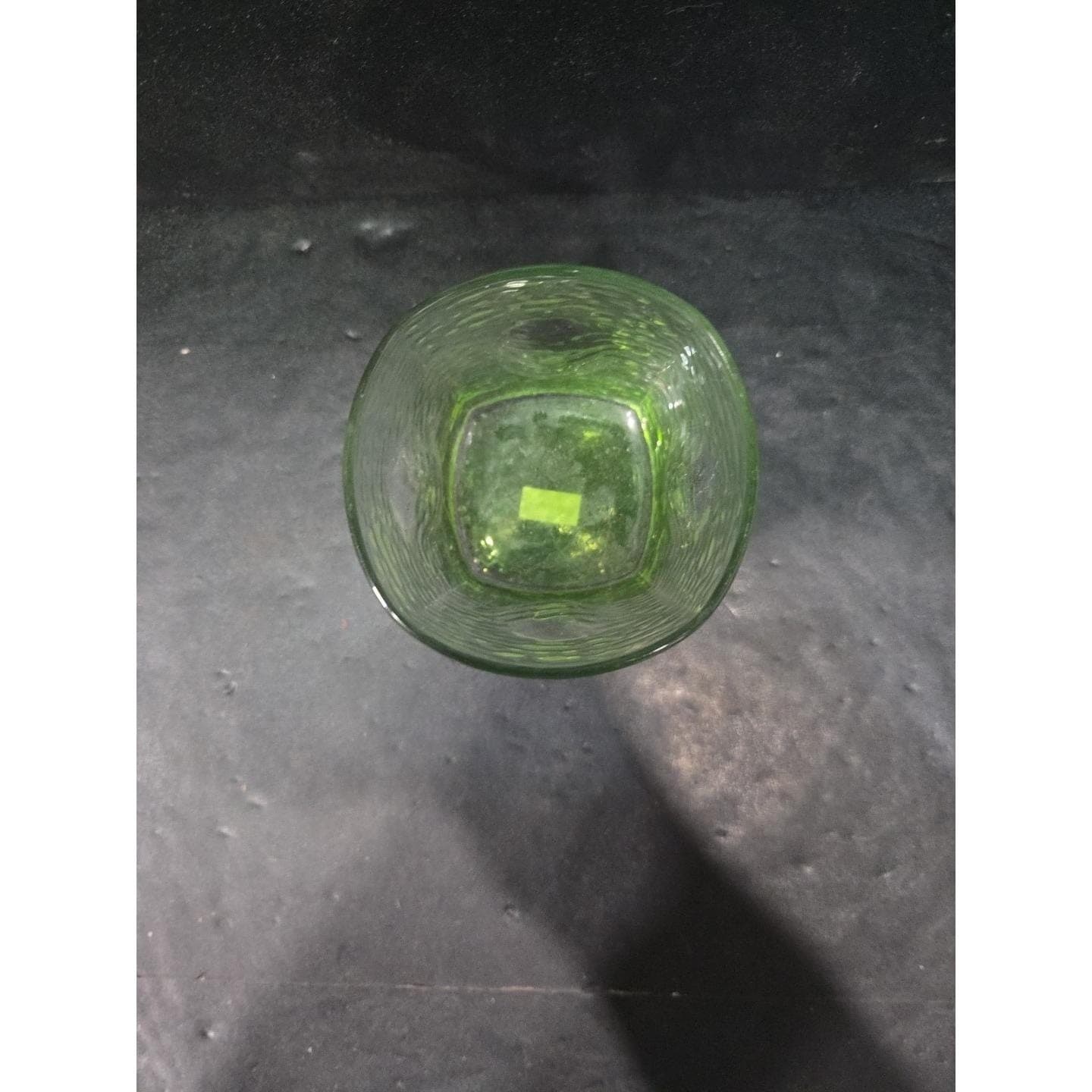 Crisa Style Lime Green Hammered Lowball Tumbler, Square Thumbprint Drinkware - Thumbnail 6