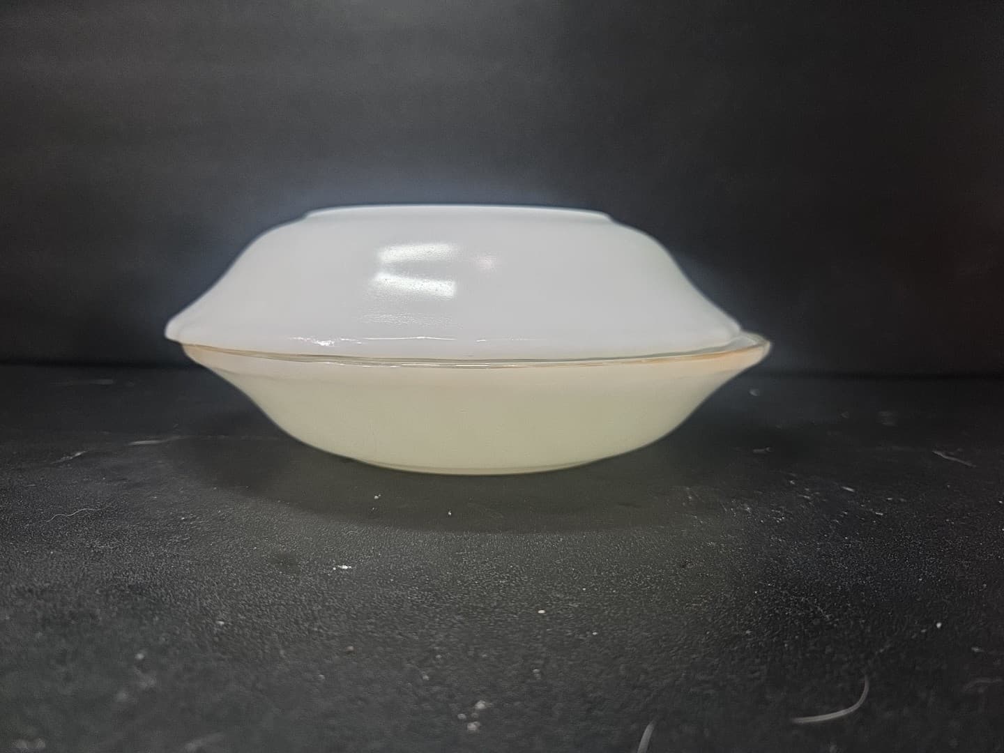 Anchor Hocking Swirl Golden Shell Luster Soup Bowls, Set of 2, Vtg Coupe Bowls - Thumbnail 7
