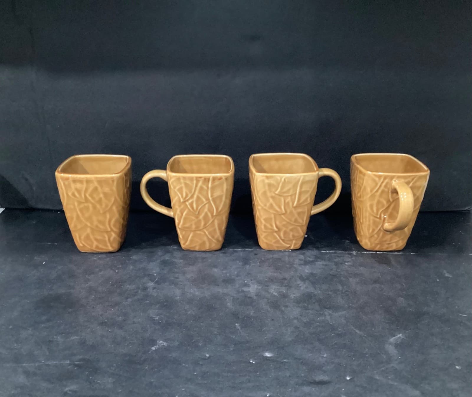 Style Eyes by Baum Bros Coffee Mug Tea Leaves Collection Glazed Set of 4 - Thumbnail 9