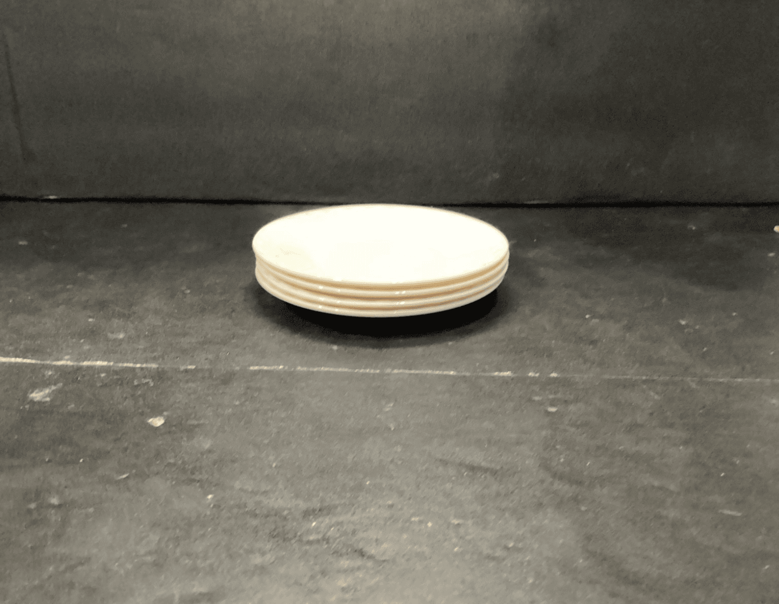 Anchor Hocking Fish Scale Ivory White Basketweave Saucers Set of 4 Uranium VTG - Thumbnail 7