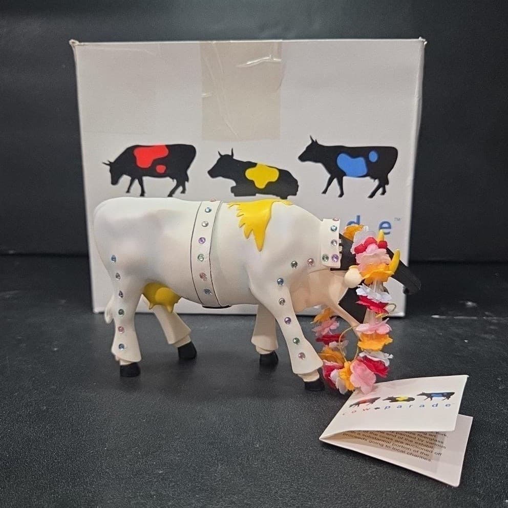 Cow Parade Rock-n-Roll Figurine, Westland Giftware, #9137, Box/Tag - Thumbnail 5