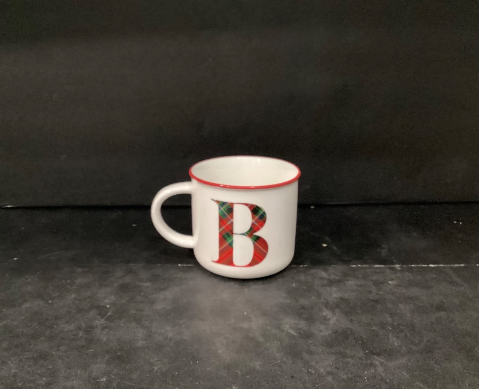 Bee & Willow Home Plaid Monogram Mug Personalized Letter B 16 oz Large Cup - Thumbnail 9