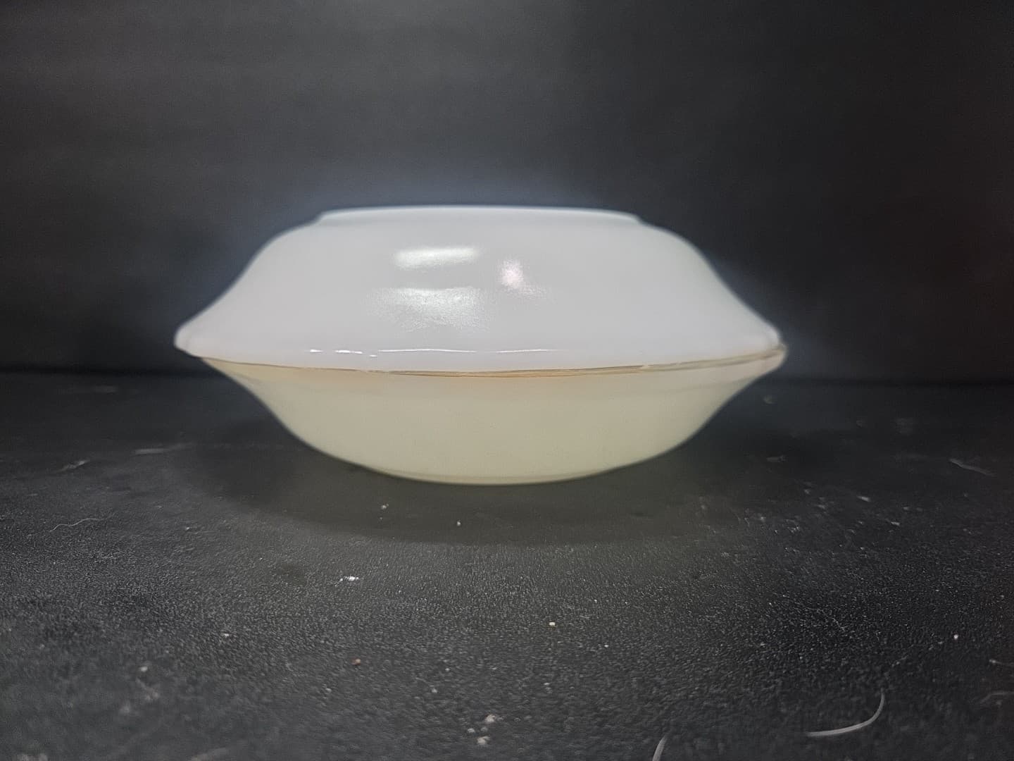 Anchor Hocking Swirl Golden Shell Luster Soup Bowls, Set of 2, Vtg Coupe Bowls - Thumbnail 8