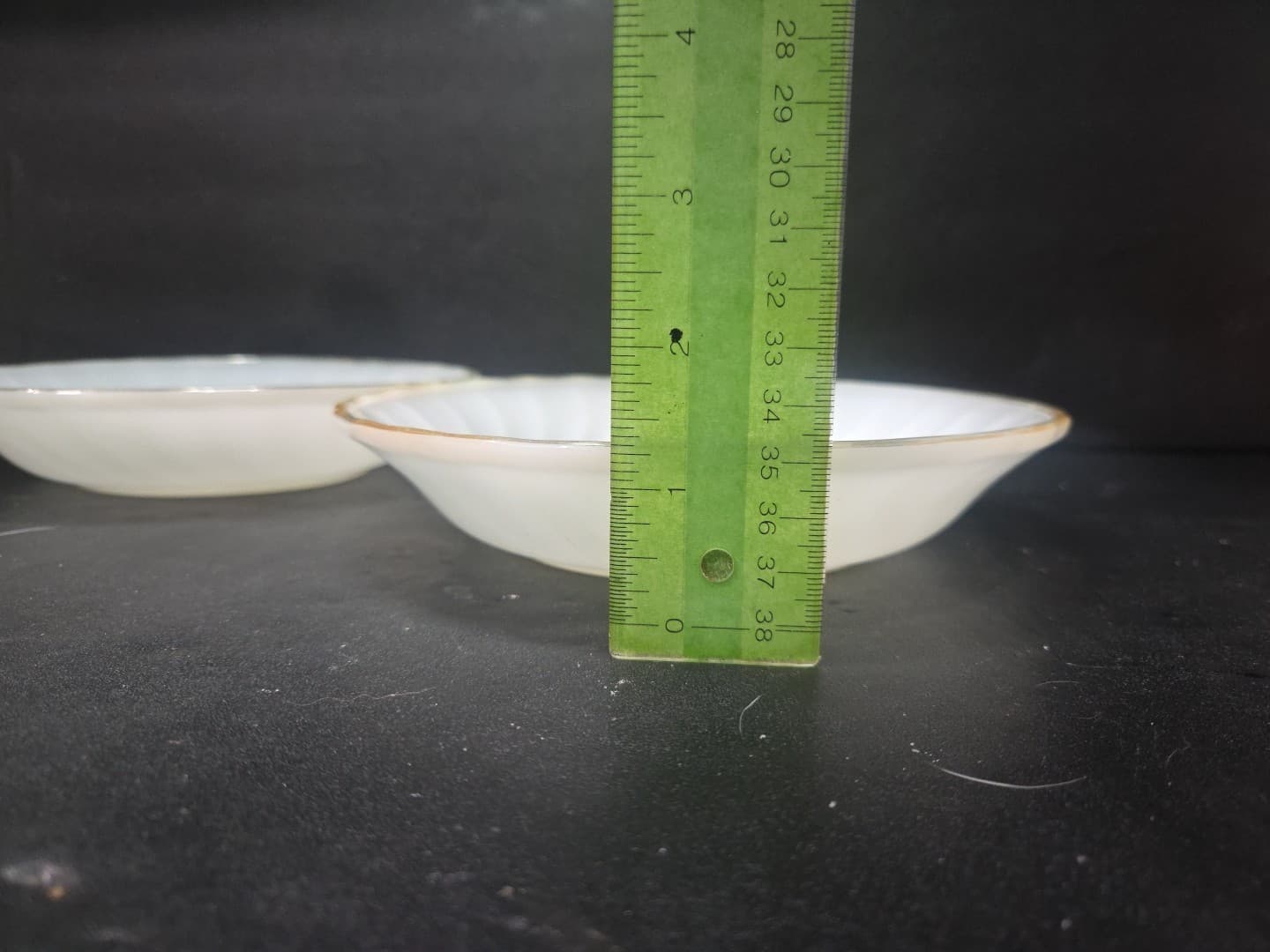 Anchor Hocking Swirl Golden Shell Luster Soup Bowls, Set of 2, Vtg Coupe Bowls - Thumbnail 6