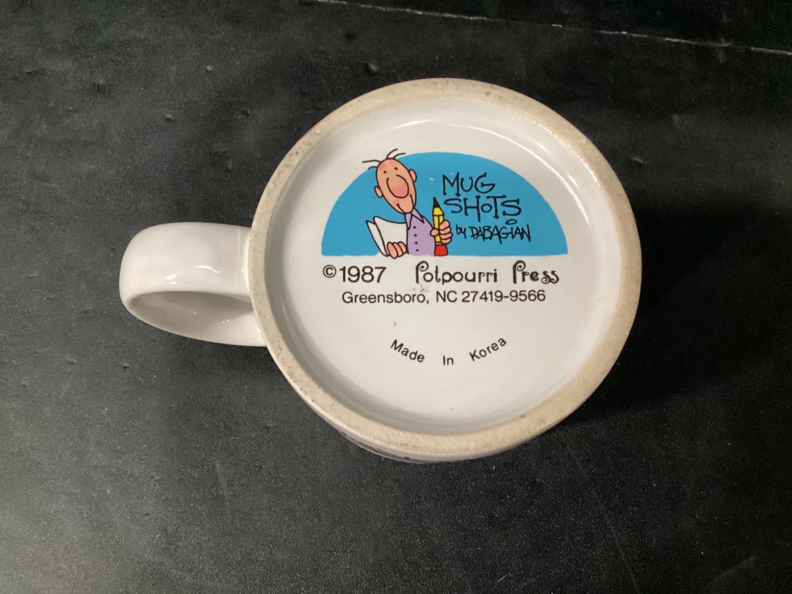 Mug Shots Dabagian 1987 Potpourri Press Vintage Coffee Mug User Keyboard Korea - Thumbnail 5