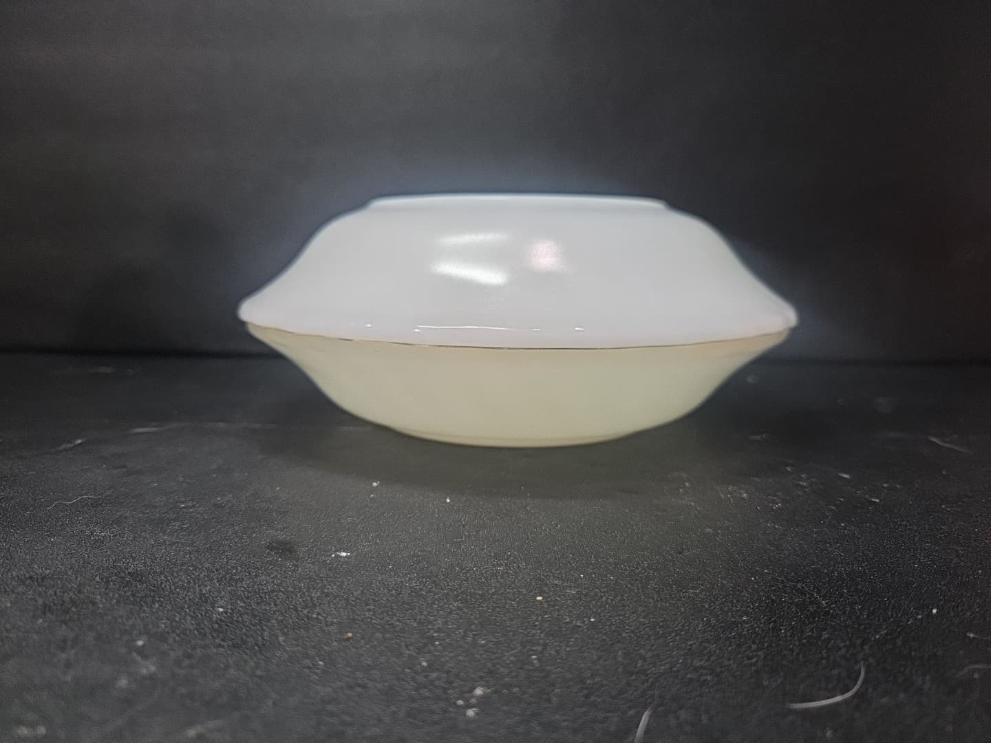 Anchor Hocking Swirl Golden Shell Luster Soup Bowls, Set of 2, Vtg Coupe Bowls - Thumbnail 9