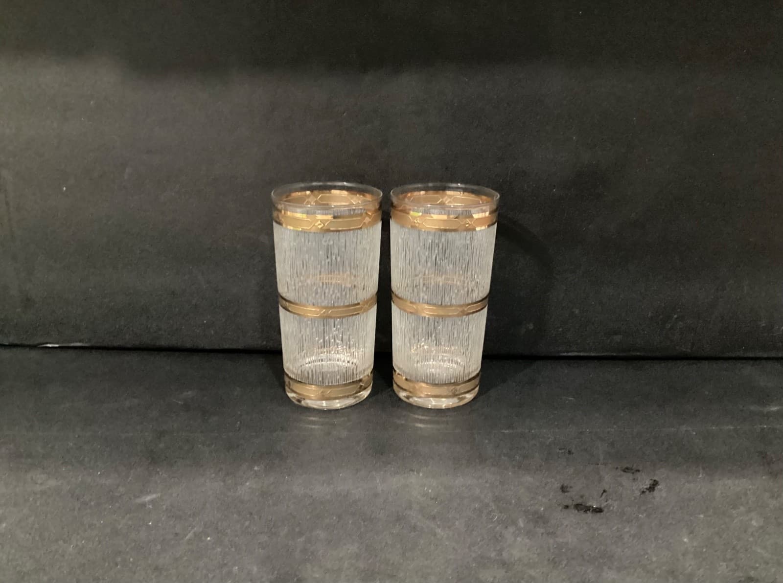 Vintage MCM Barware Culver 22K Gold Icicle 5.5 in Highball Glass ~ Set of 2 - Thumbnail 7