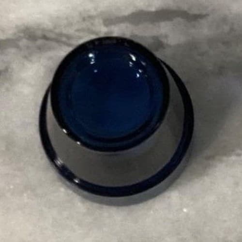 Cobalt Blue Thick Glass Mini Votive Candle Holders, Set of 2, Toothpick Cups - Thumbnail 5