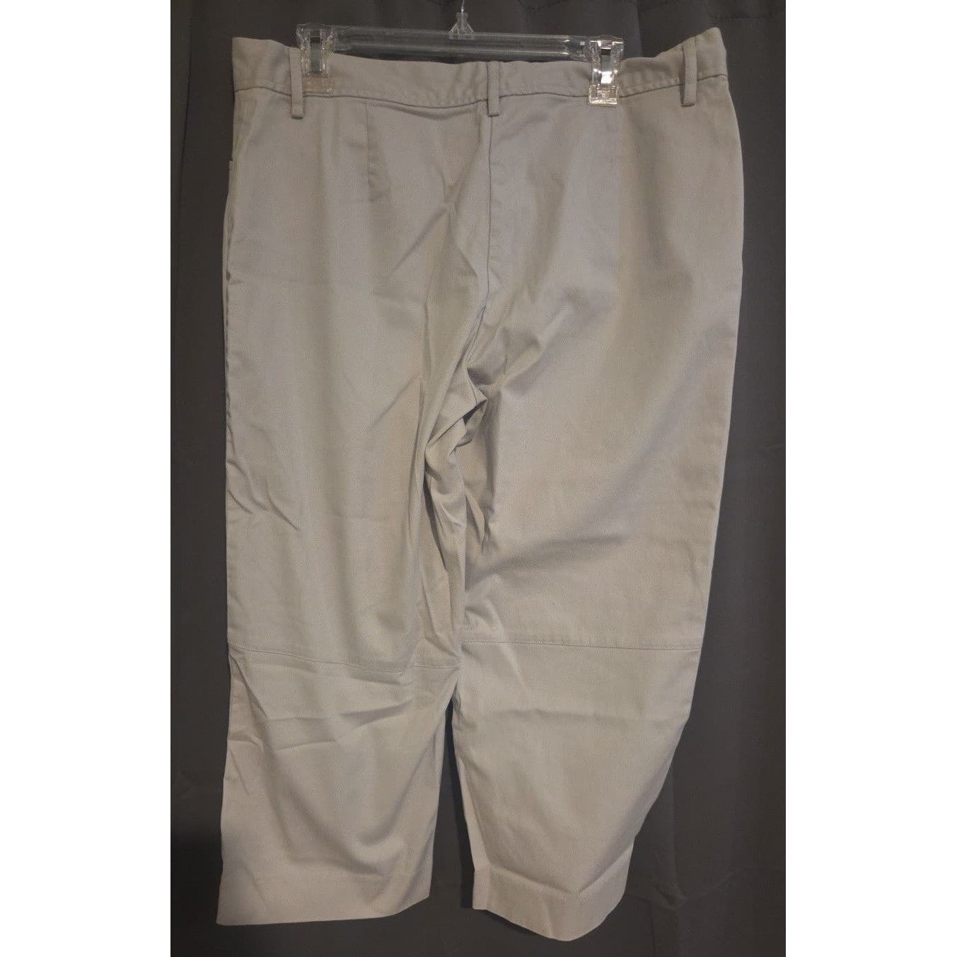 Bass Khaki Tan Stretch Cotton Cropped Capri Pants, Women's Size 14 - Thumbnail 4