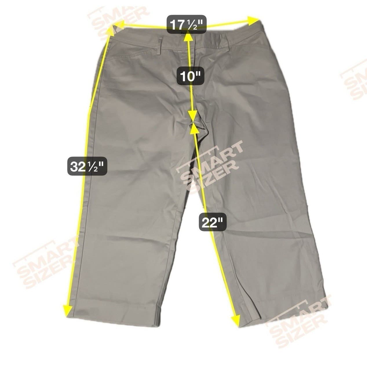 Bass Khaki Tan Stretch Cotton Cropped Capri Pants, Women's Size 14 - Thumbnail 2