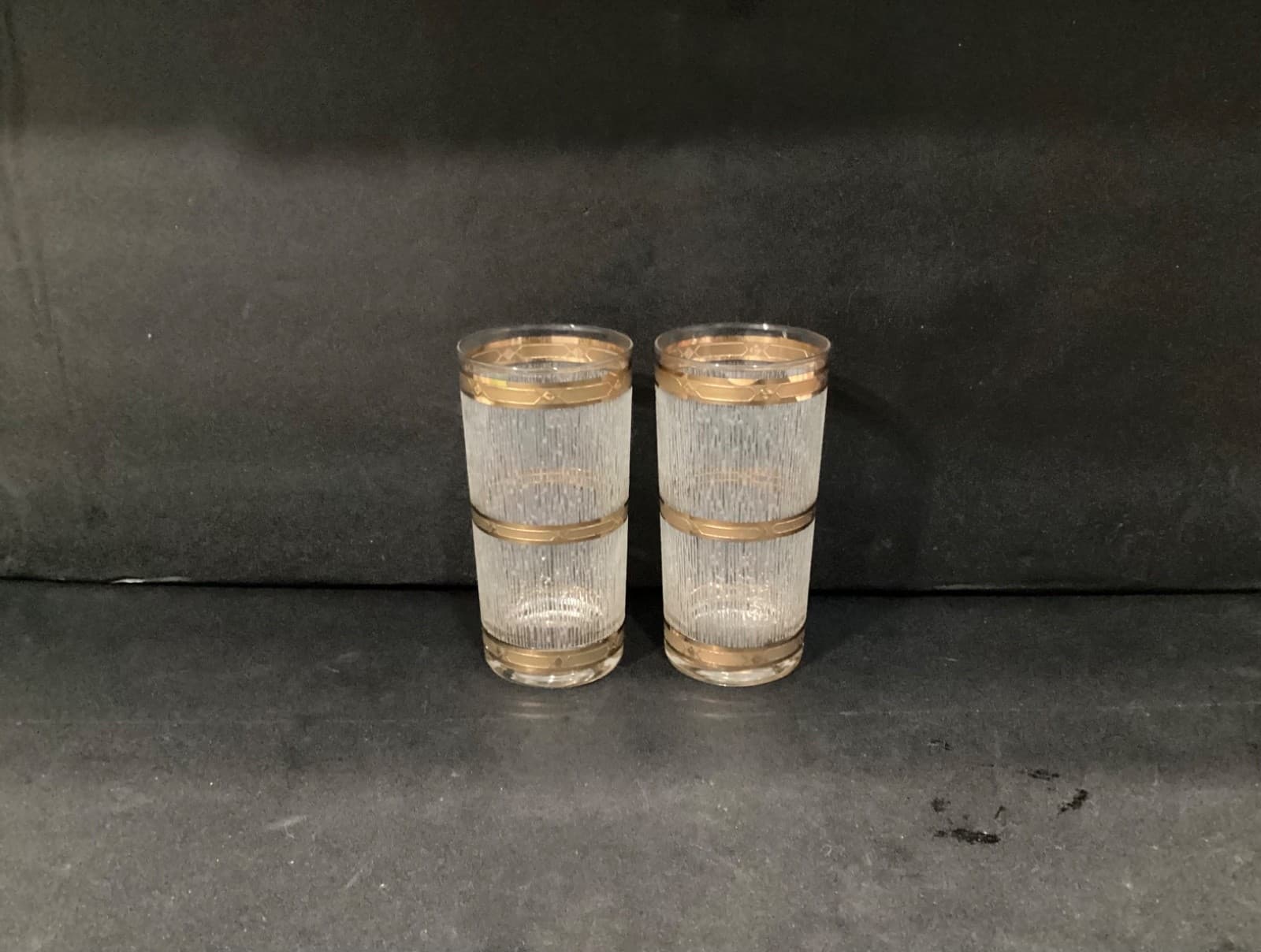 Vintage MCM Barware Culver 22K Gold Icicle 5.5 in Highball Glass ~ Set of 2 - Thumbnail 8