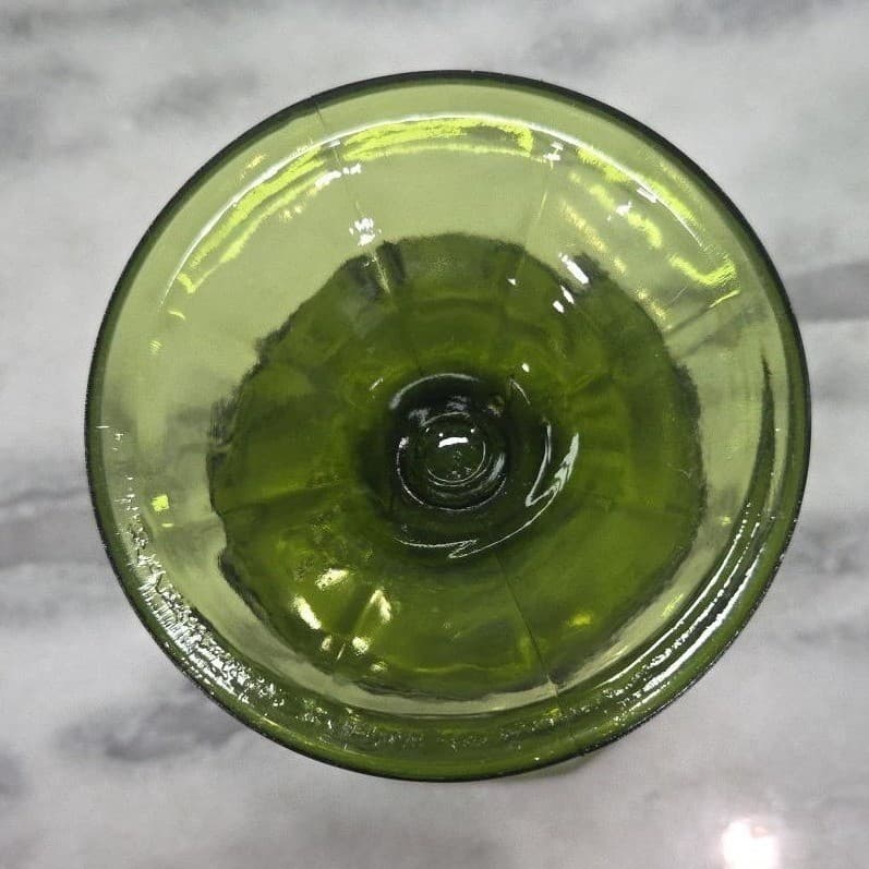 Indiana Glass Colony Harvest Grapes Compote, Vintage Avocado Green Pedestal Bowl - Thumbnail 8