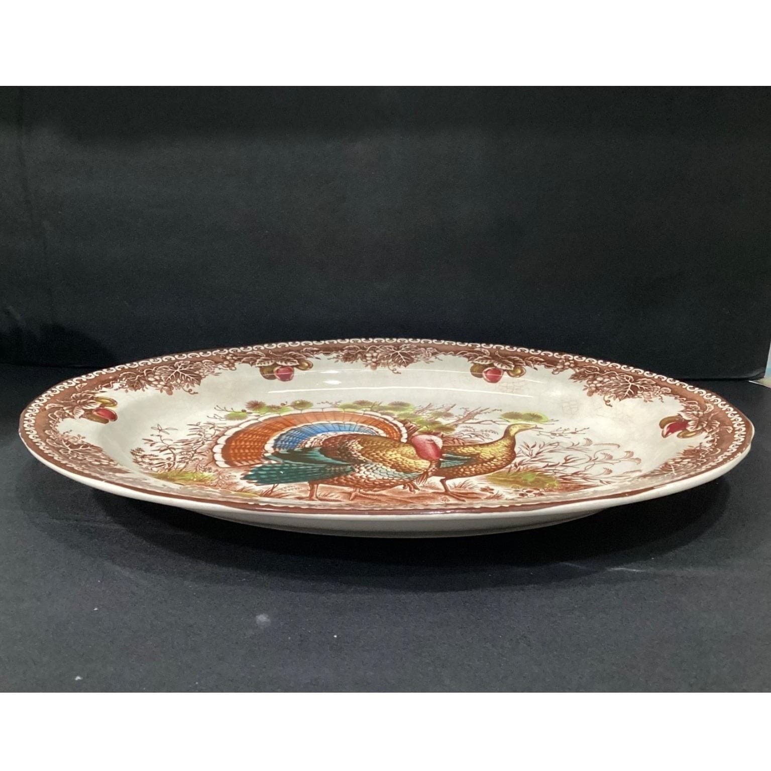 Fred Roberts Co Thanksgiving Turkey Platter, Ceramic Serving Tray, Tableware - Thumbnail 7