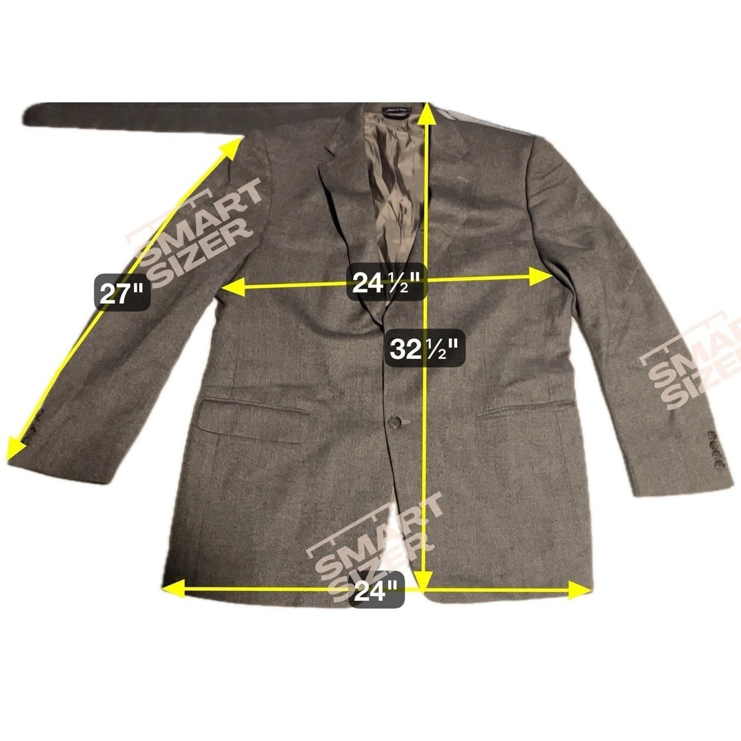 Roundtree & Yorke Gray Brown Micro Pattern Blazer, Men's 46L Sport Coat - Thumbnail 2
