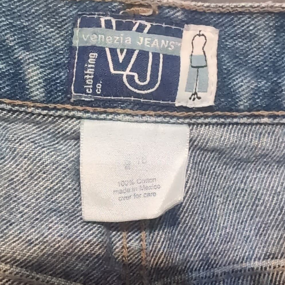 Venezia Jeans Co Blue Medium Wash Straight Leg 100 Cotton Jeans, Women's 22W - Thumbnail 5