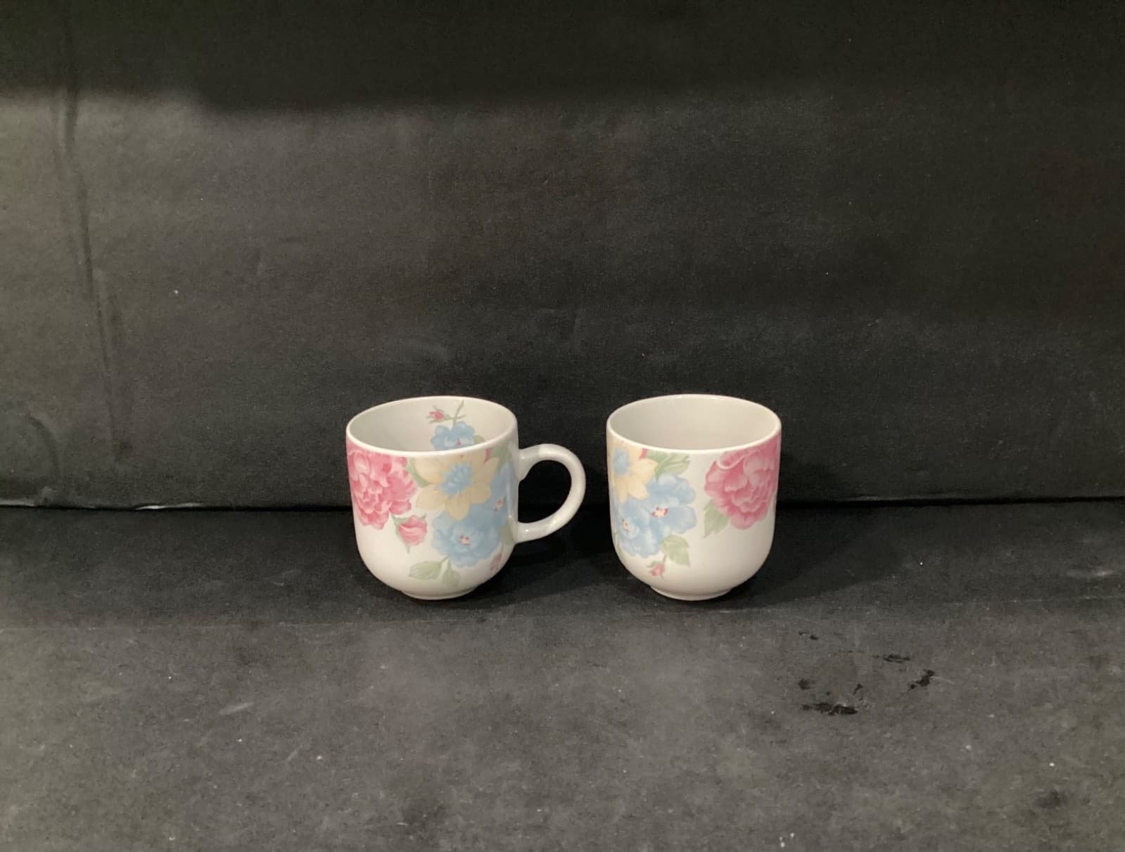 Tienshan Stoneware Floral Tea Coffee Cups Set Of 2 - Thumbnail 2